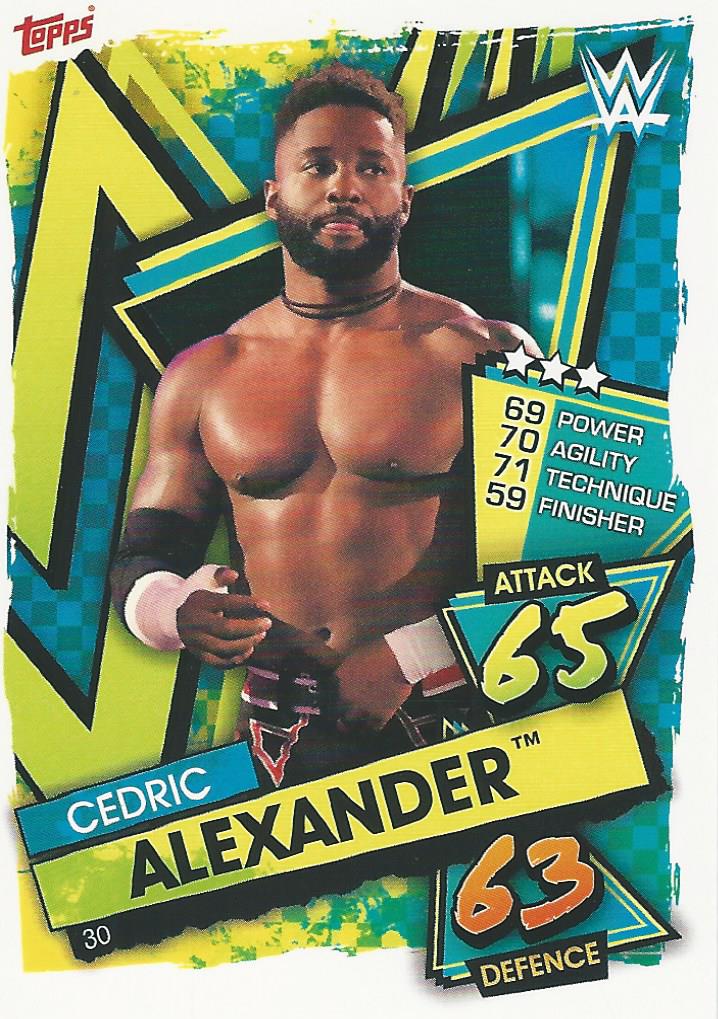 WWE Topps Slam Attax 2021 Trading Card Cedric Alexander No.30