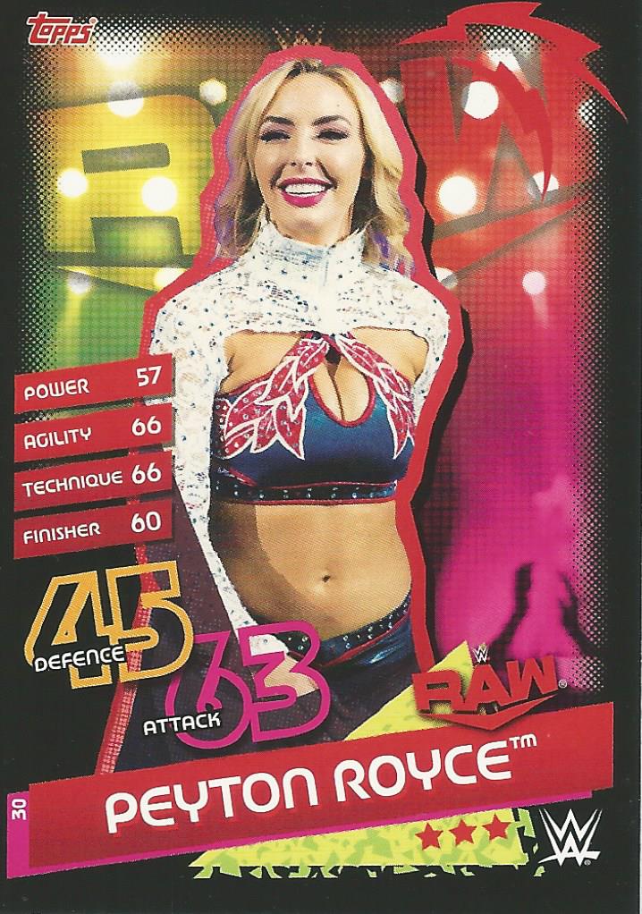 WWE Topps Slam Attax Reloaded 2020 Trading Card Peyton Royce No.30