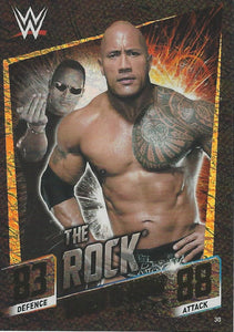 WWE Topps Slam Attax 2015 Then Now Forever Trading Card The Rock No.30