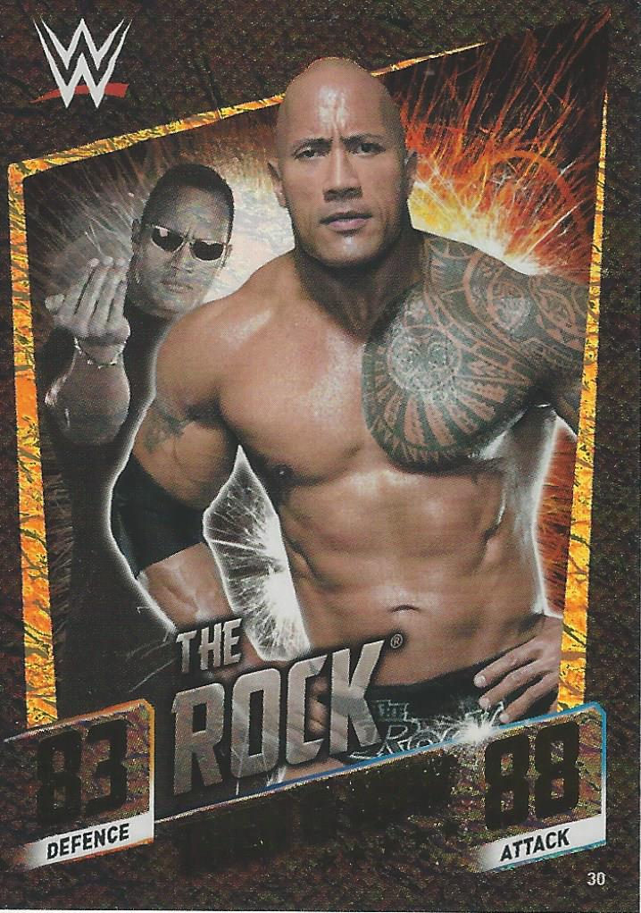 WWE Topps Slam Attax 2015 Then Now Forever Trading Card The Rock No.30