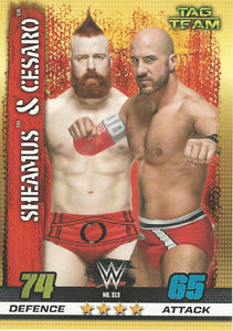 WWE Topps Slam Attax 10th Edition Trading Card 2017 Sheamus and Cesaro No.313