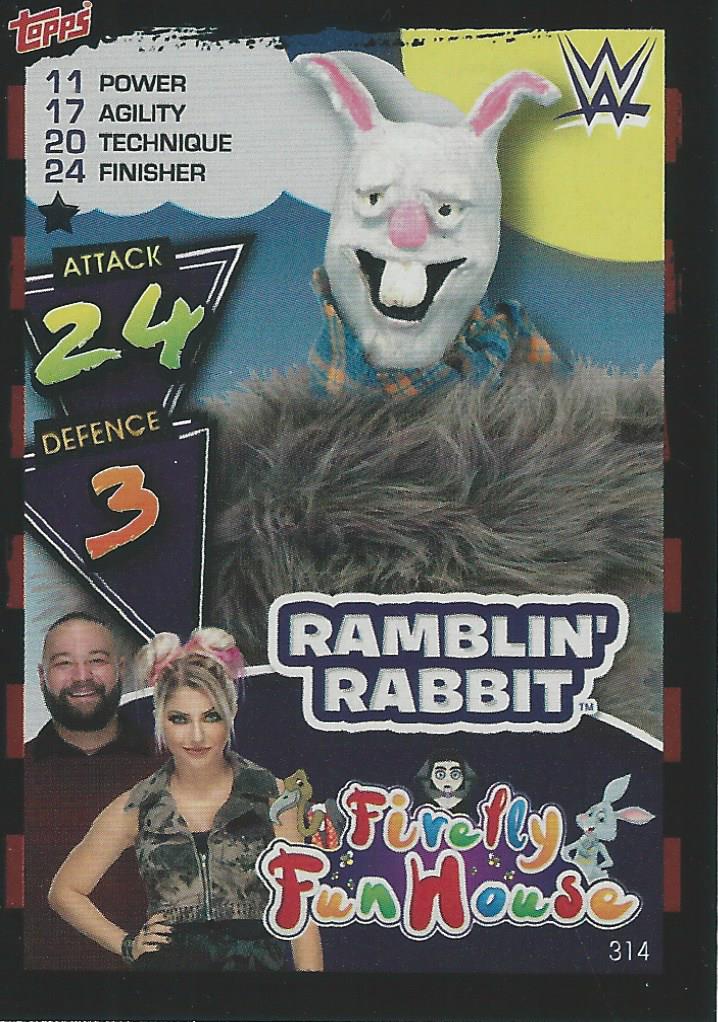 WWE Topps Slam Attax 2021 Trading Card Ramblin' Rabbit No.314