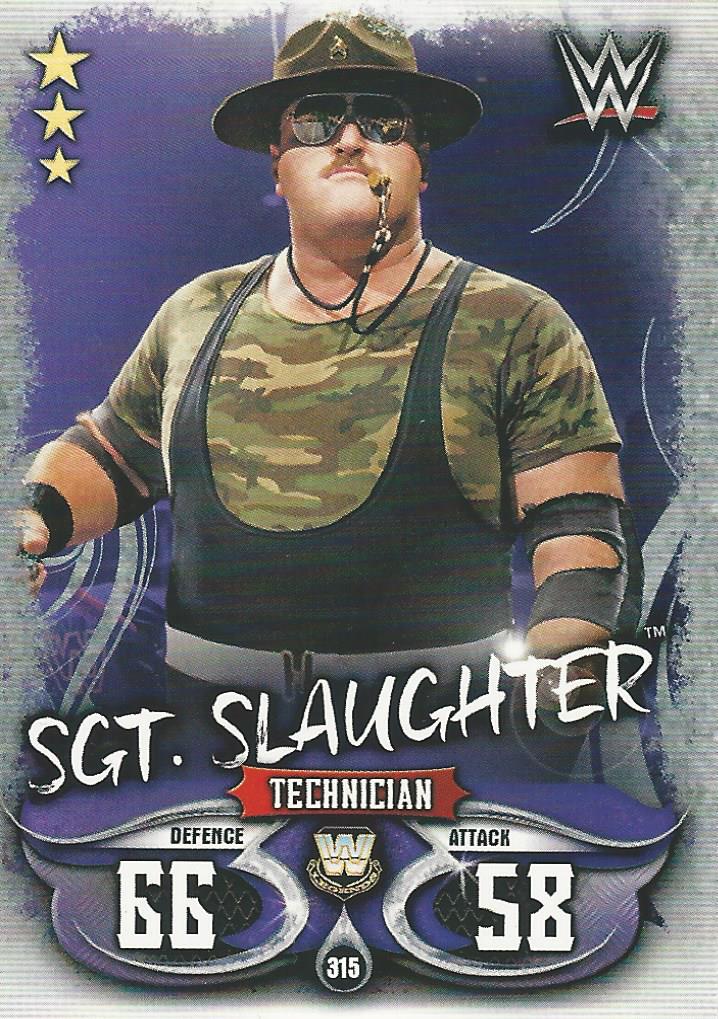 WWE Topps Slam Attax Live 2018 Trading Card Sgt Slaughter No.315