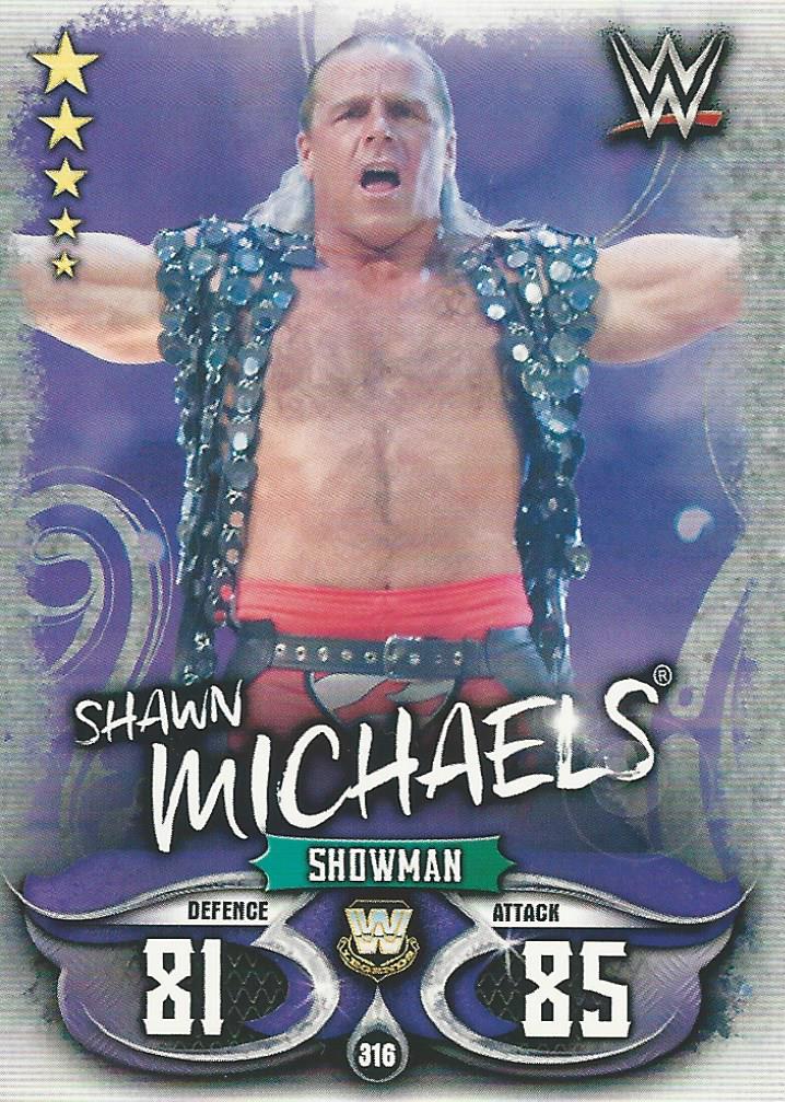 WWE Topps Slam Attax Live 2018 Trading Card Shawn Michaels No.316