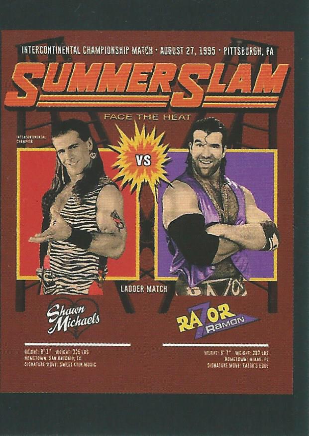 WWE Panini 2022 Sticker Collection Shawn Michaels vs Razor Ramon No.316