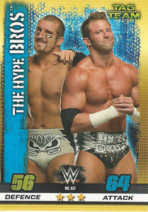 WWE Topps Slam Attax 10th Edition Trading Card 2017 Mojo Rawley and Zack Ryder No.317