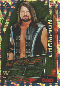 WWE Topps Slam Attax Universe 2019 Trading Card AJ Styles No.319