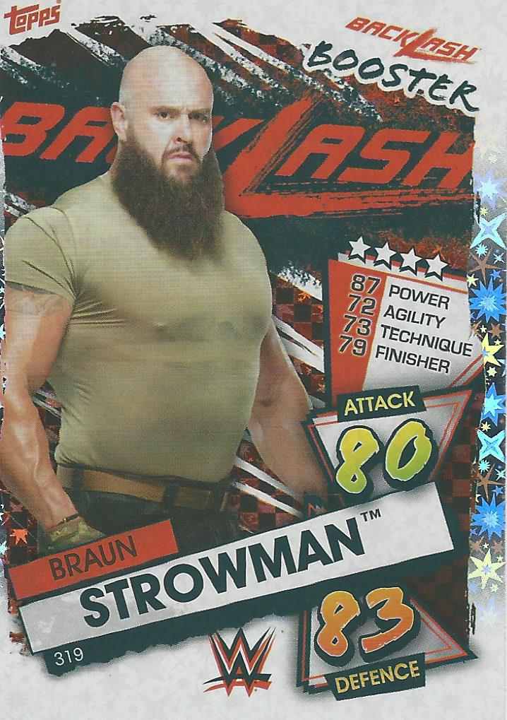 WWE Topps Slam Attax 2021 Trading Card Braun Strowman No.319