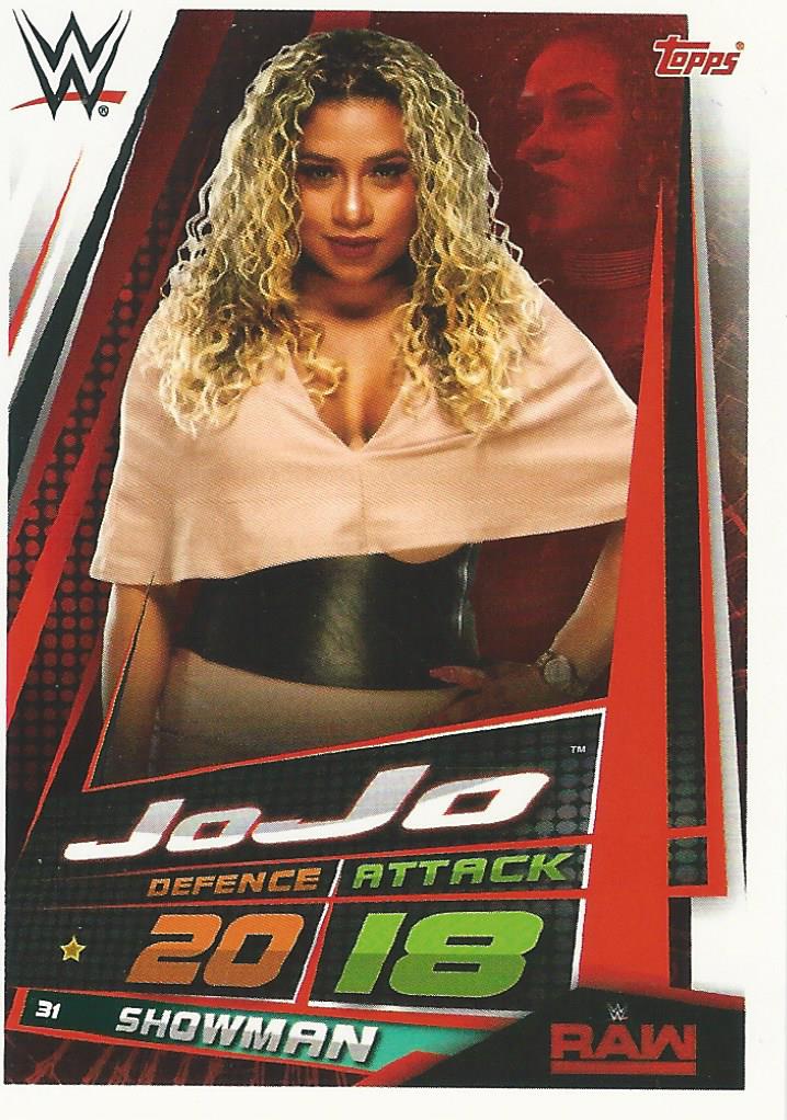 WWE Topps Slam Attax Universe 2019 Trading Card JoJo No.31