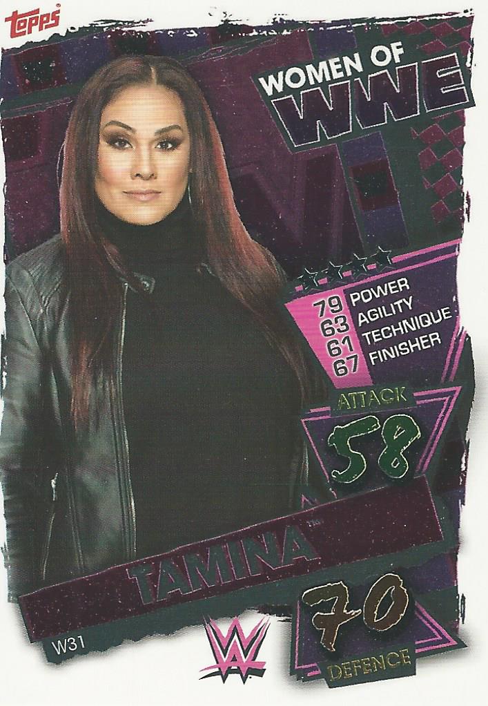 WWE Topps Slam Attax 2021 Trading Card Tamina W31