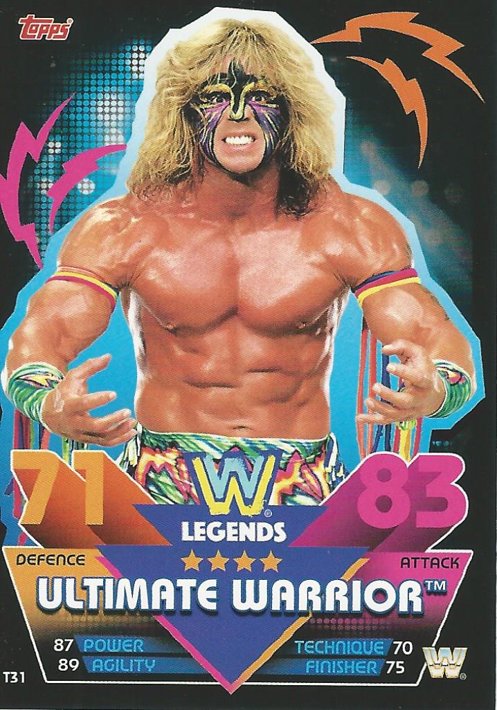 WWE Topps Slam Attax Reloaded 2020 Trading Card Ultimate Warrior T31