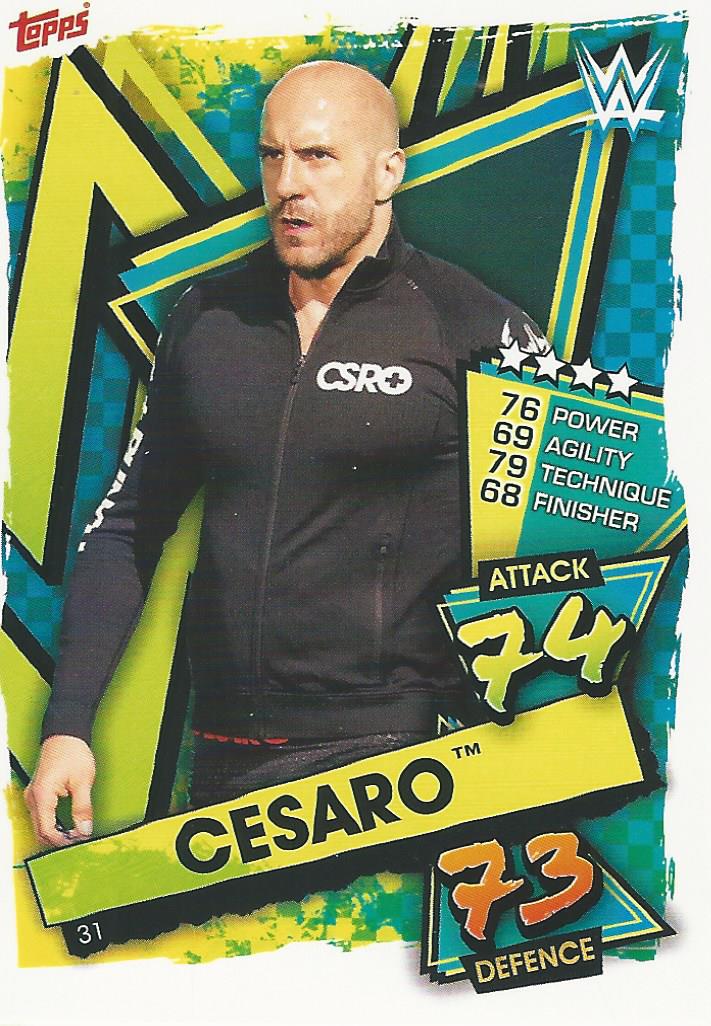 WWE Topps Slam Attax 2021 Trading Card Cesaro No.31