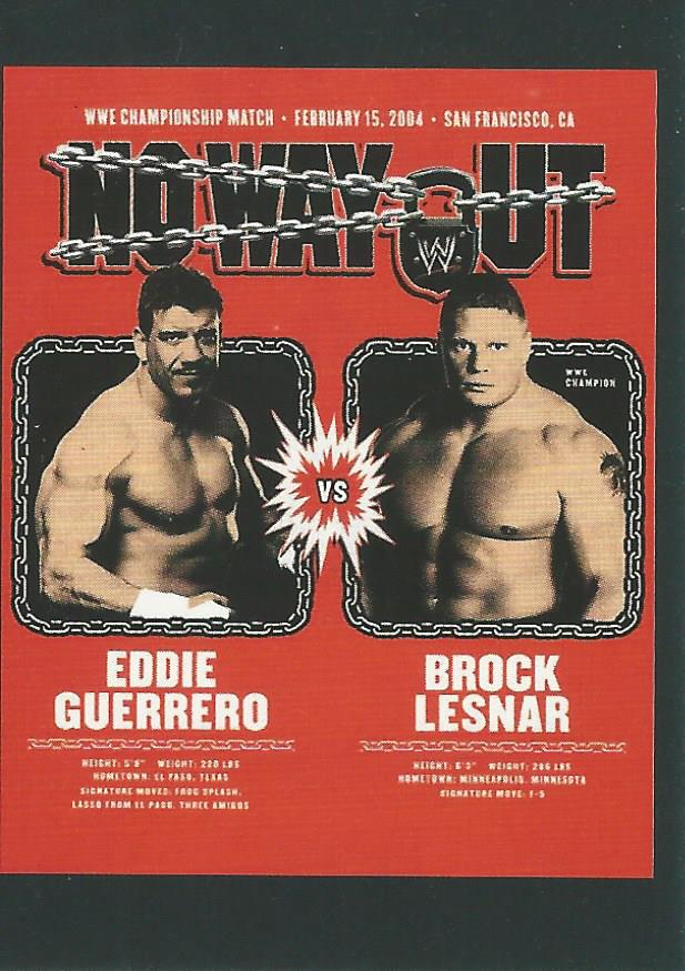 WWE Panini 2022 Sticker Collection Brock Lesnar vs Eddie Guerrero No.320