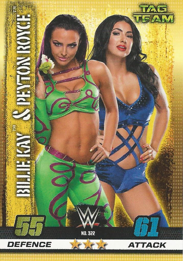 WWE Topps Slam Attax 10th Edition Trading Card 2017 Billie Kay and Peyton Royce No.322