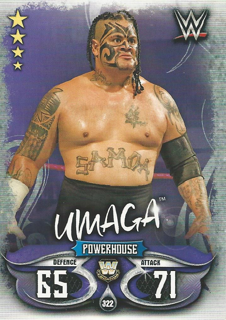 WWE Topps Slam Attax Live 2018 Trading Card Umaga No.322