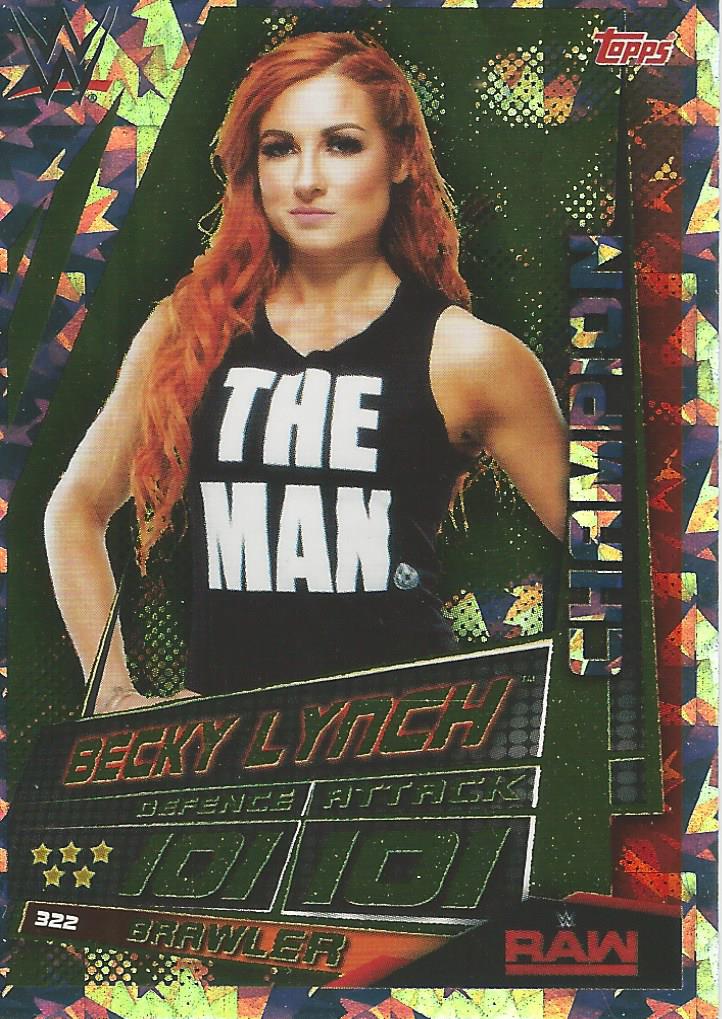 WWE Topps Slam Attax Universe 2019 Trading Card Becky Lynch No.322