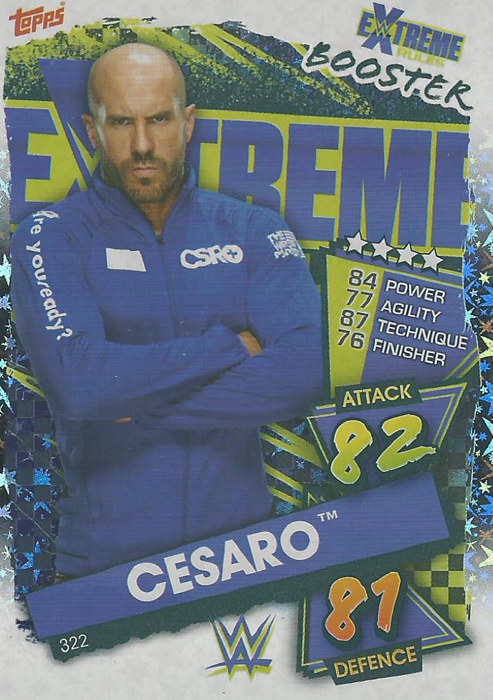 WWE Topps Slam Attax 2021 Trading Card Cesaro No.322