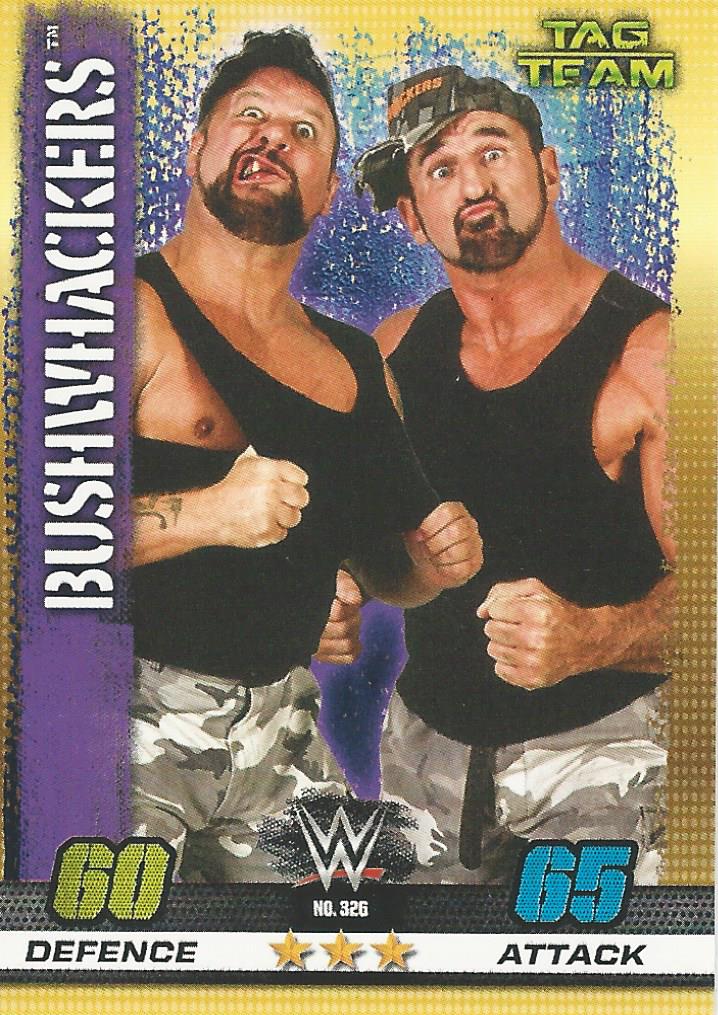 WWE Topps Slam Attax 10th Edition Trading Card 2017 The Bushwhackers No.326