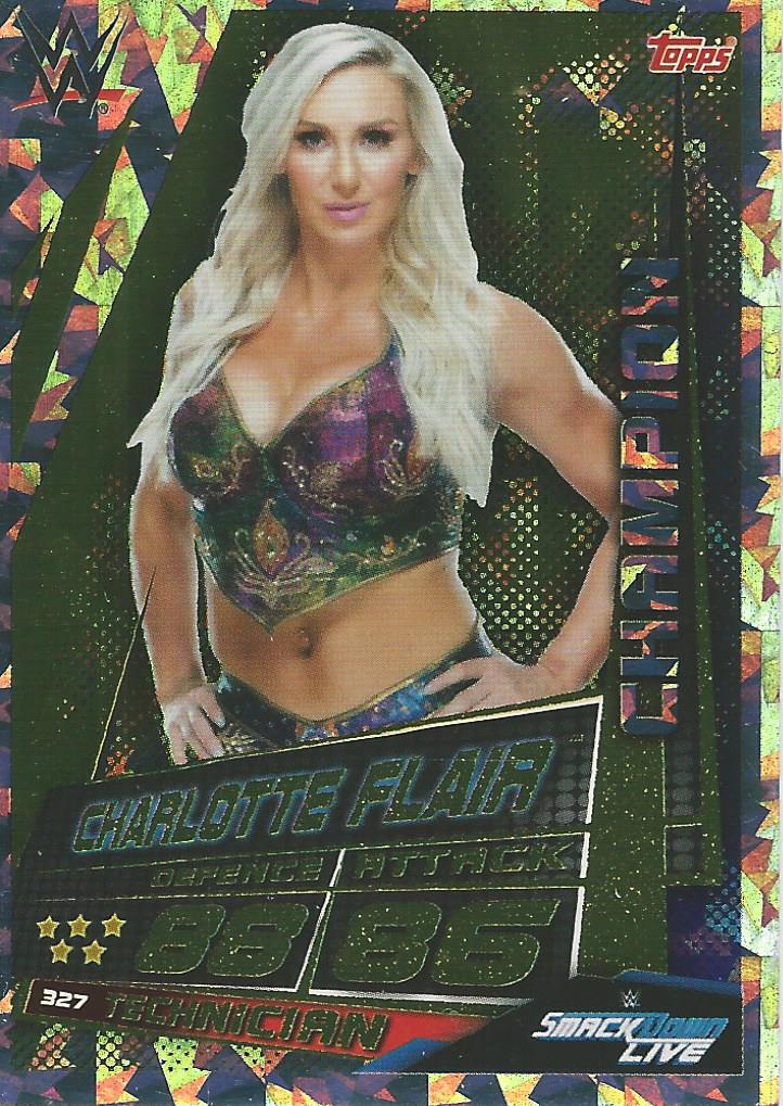 WWE Topps Slam Attax Universe 2019 Trading Card Charlotte Flair No.327