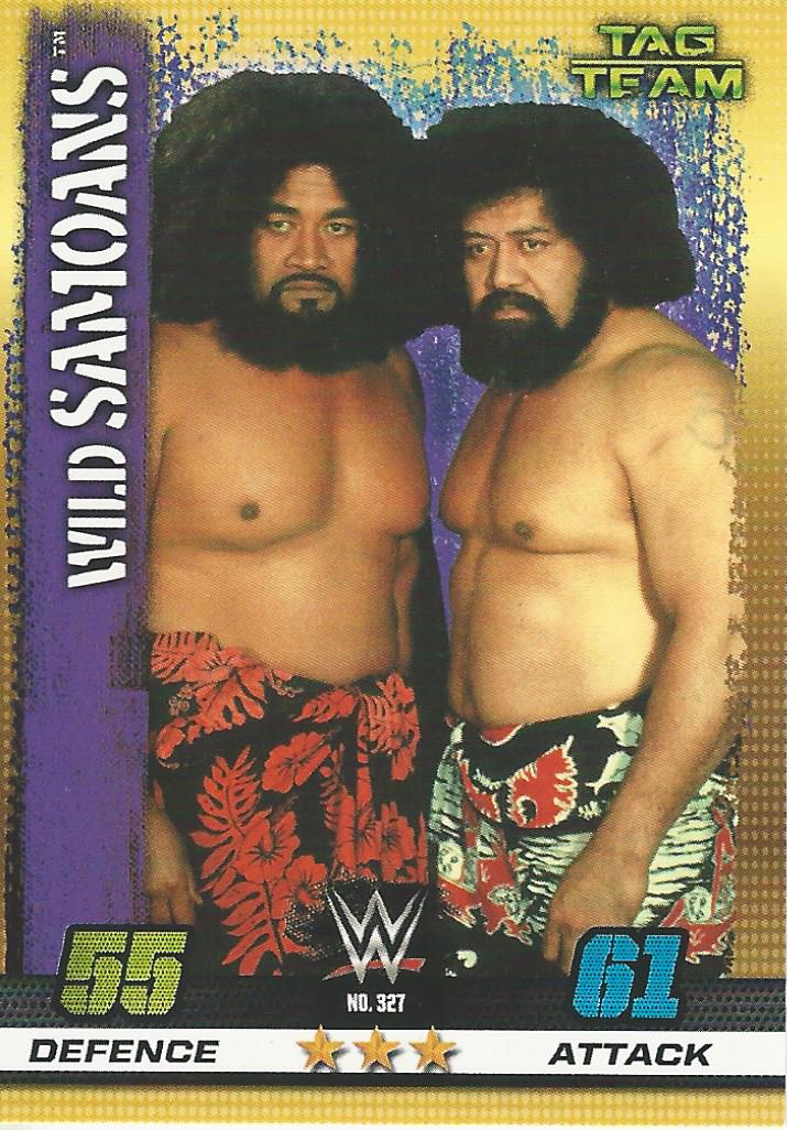 WWE Topps Slam Attax 10th Edition Trading Card 2017 Wild Samoans No.327