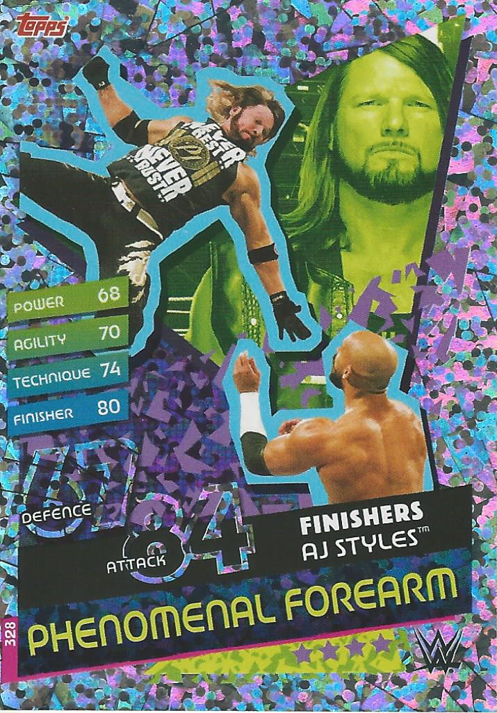 WWE Topps Slam Attax Reloaded 2020 Trading Card AJ Styles No.328