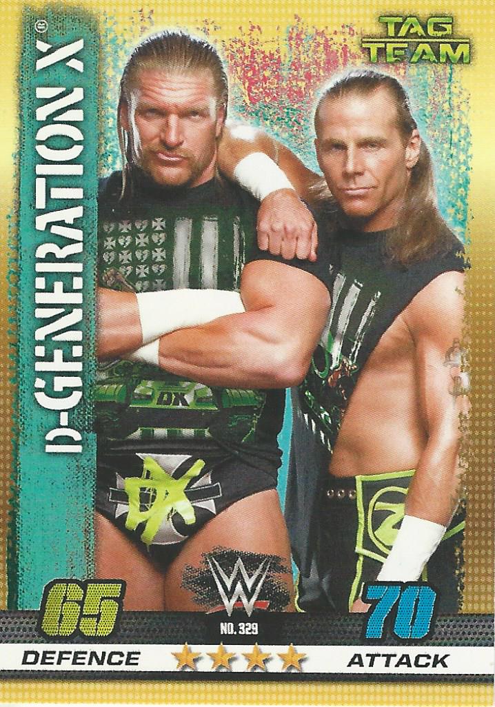 WWE Topps Slam Attax 10th Edition Trading Card 2017 DX HHH HBK No.329