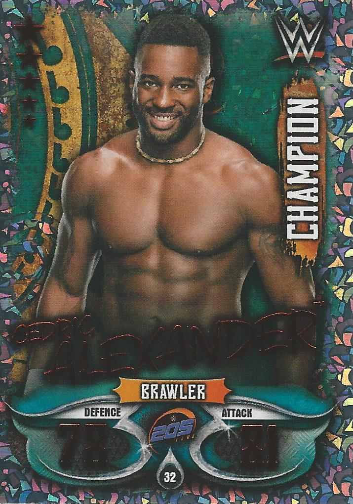 WWE Topps Slam Attax Live 2018 Trading Card Cedric Alexander Champion NXT No.32