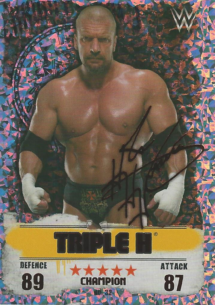 WWE Topps Slam Attax Takeover 2016 Trading Card Triple H Red Champion No.32