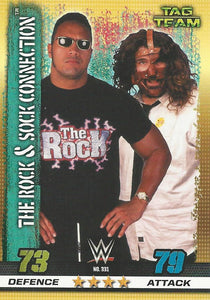 WWE Topps Slam Attax 10th Edition Trading Card 2017 The Rock and Mankind No.331