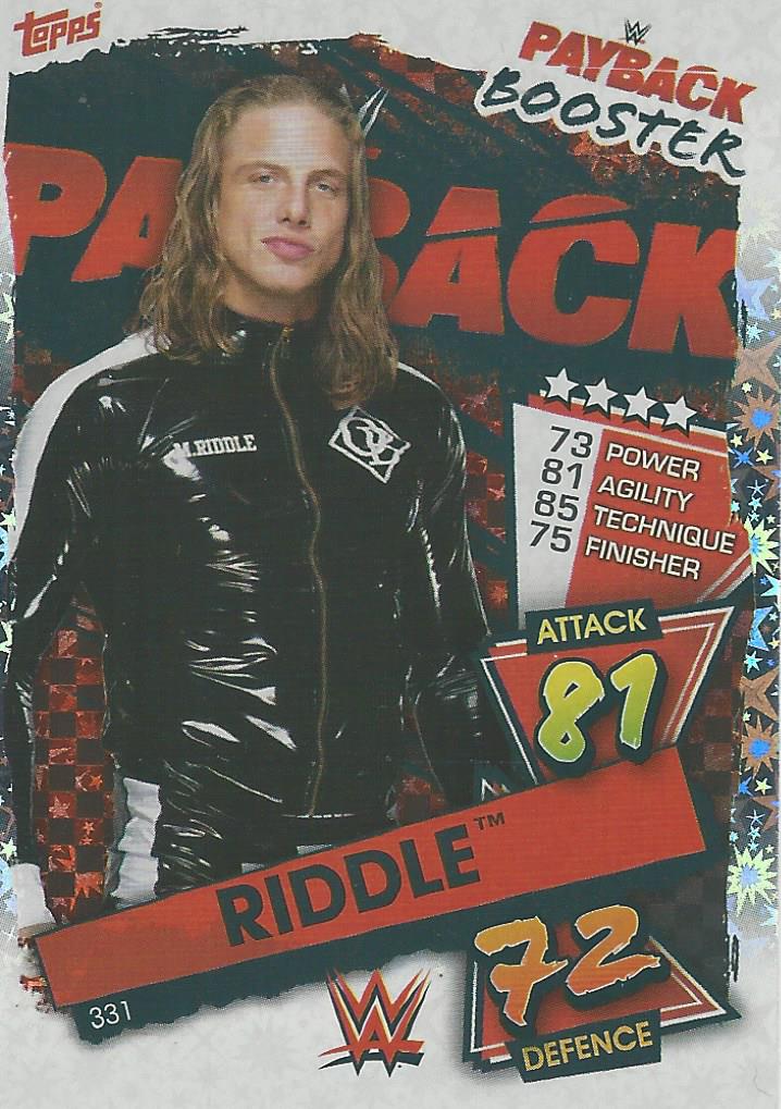 WWE Topps Slam Attax 2021 Trading Card Riddle No.331