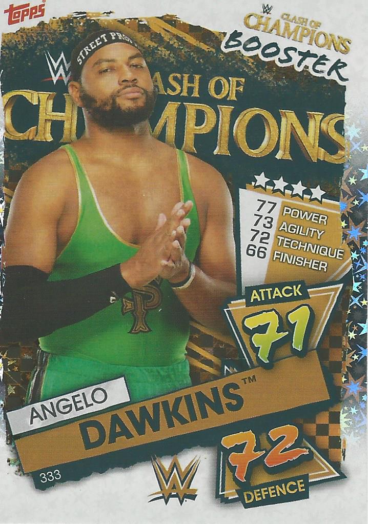 WWE Topps Slam Attax 2021 Trading Card Angelo Dawkins No.333