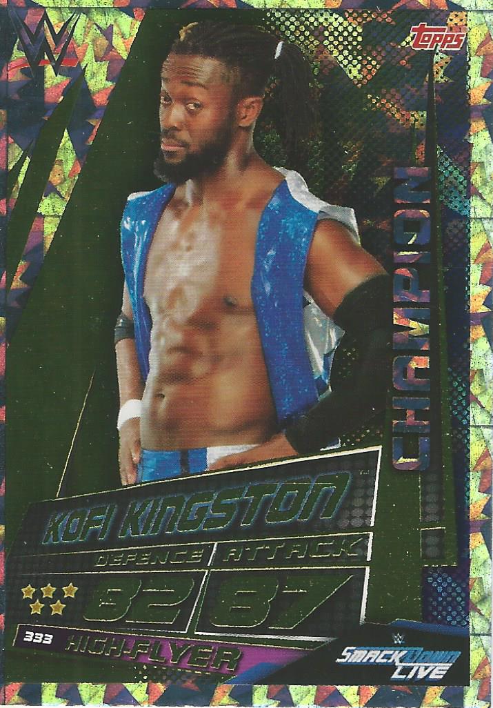 WWE Topps Slam Attax Universe 2019 Trading Card Kofi Kingston No.333