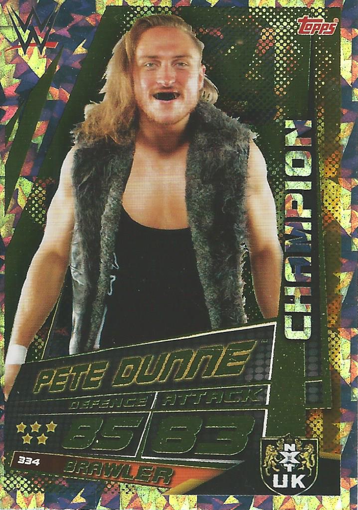 WWE Topps Slam Attax Universe 2019 Trading Card Pete Dunne No.334
