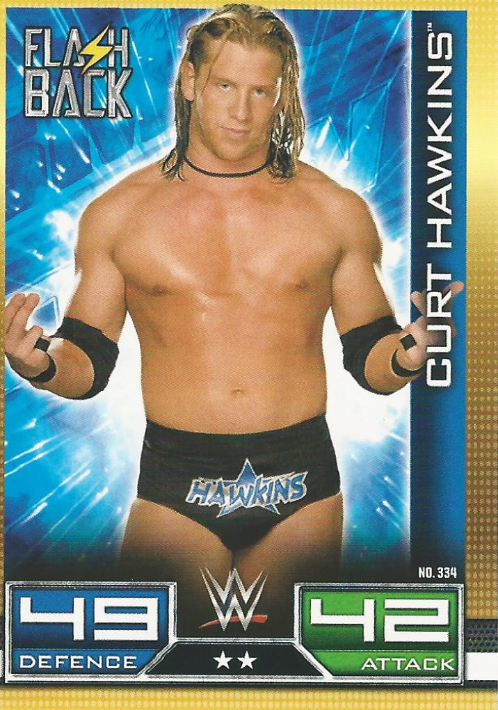 WWE Topps Slam Attax 10th Edition Trading Card 2017 Flashback Curt Hawkins No.334