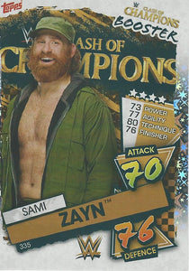 WWE Topps Slam Attax 2021 Trading Card Sami Zayn No.335