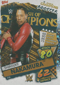 WWE Topps Slam Attax 2021 Trading Card Shinsuke Nakamura No.336