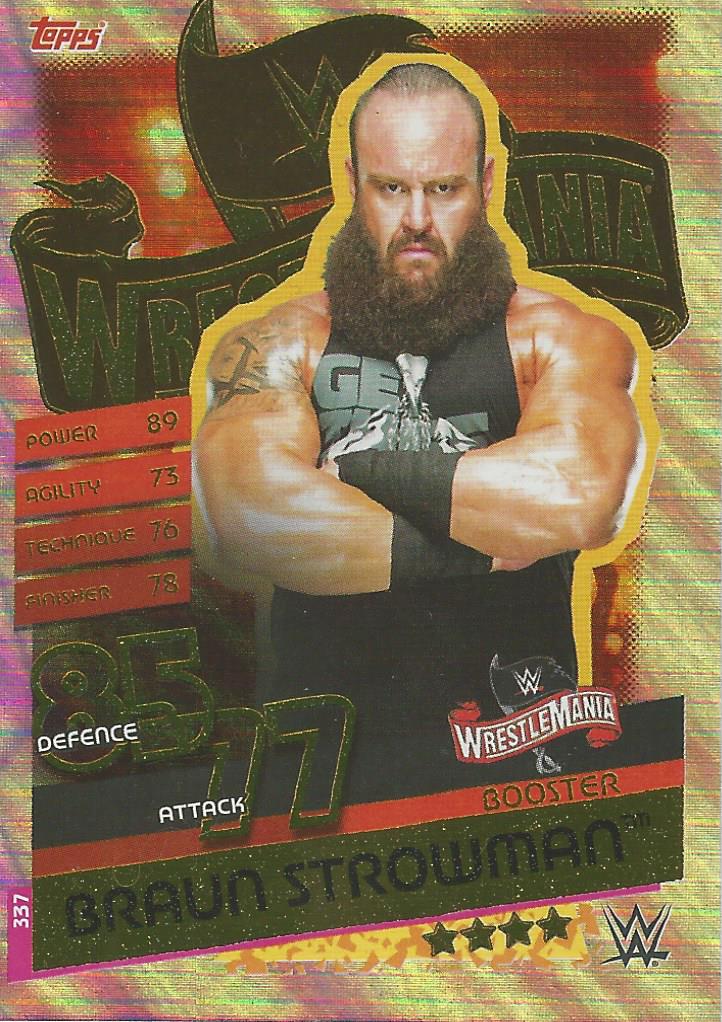 WWE Topps Slam Attax Reloaded 2020 Trading Card Braun Strowman No.337