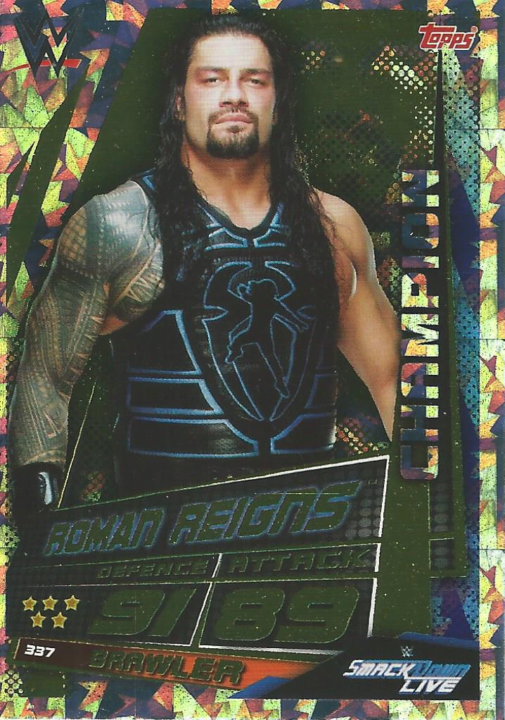 WWE Topps Slam Attax Universe 2019 Trading Card Roman Reigns No.337