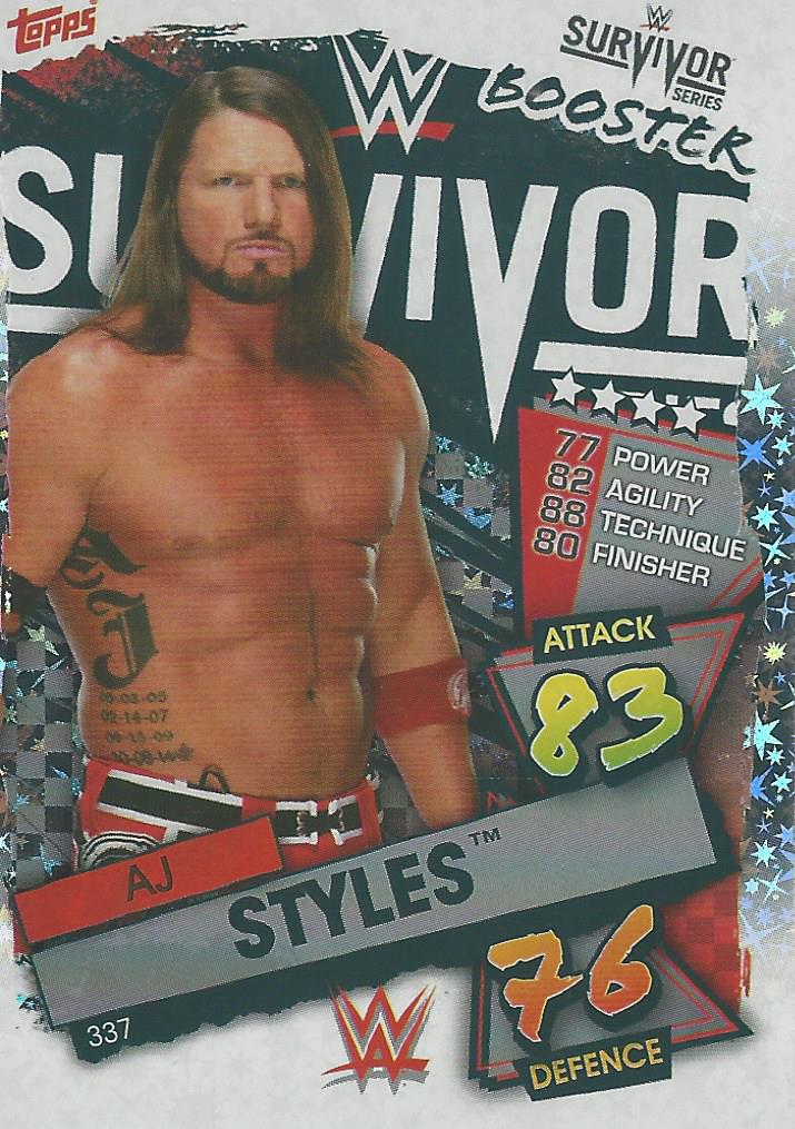 WWE Topps Slam Attax 2021 Trading Card AJ Styles No.337