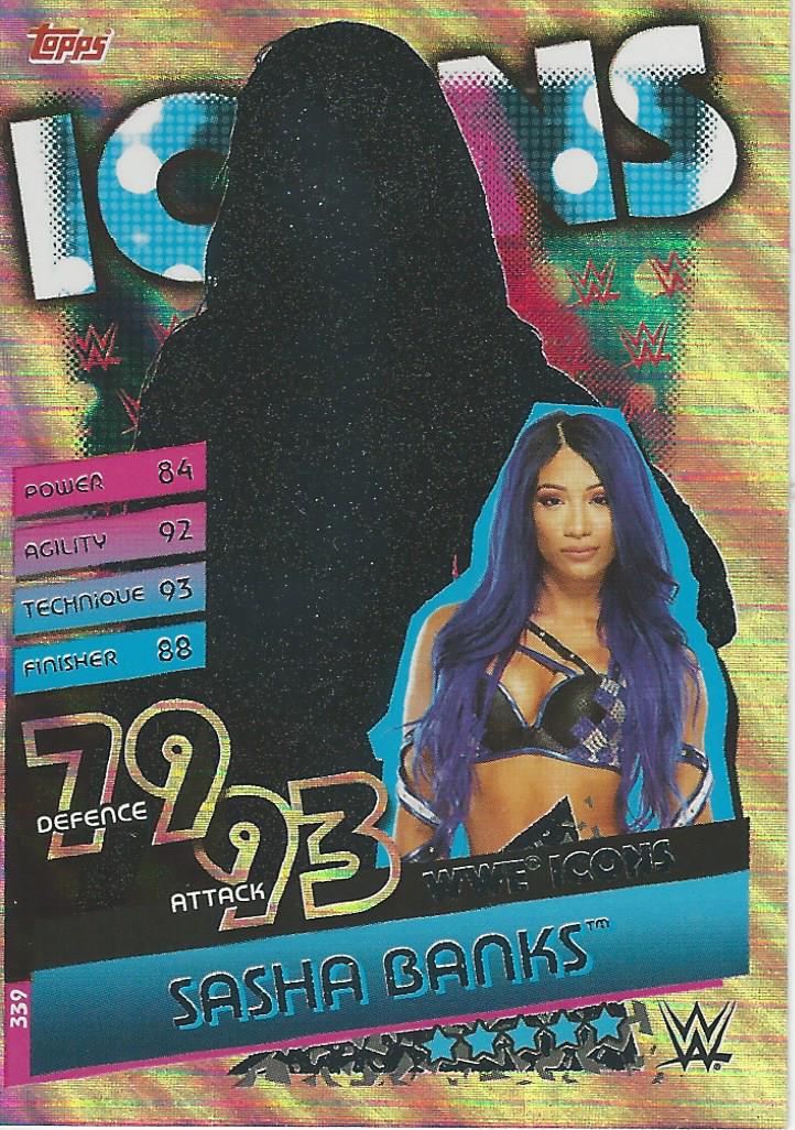 WWE Topps Slam Attax Reloaded 2020 Trading Card Sasha Banks No.339