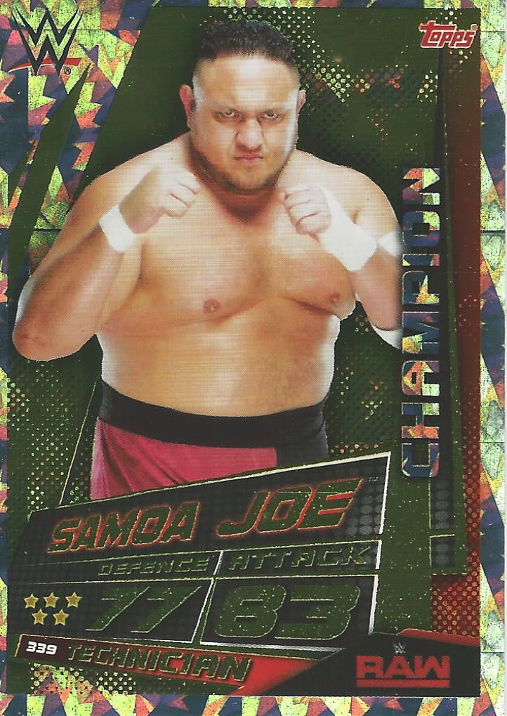 WWE Topps Slam Attax Universe 2019 Trading Card Samoa Joe No.339
