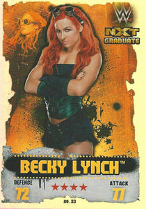 WWE Topps Slam Attax Takeover 2016 Trading Card Becky Lynch No.33