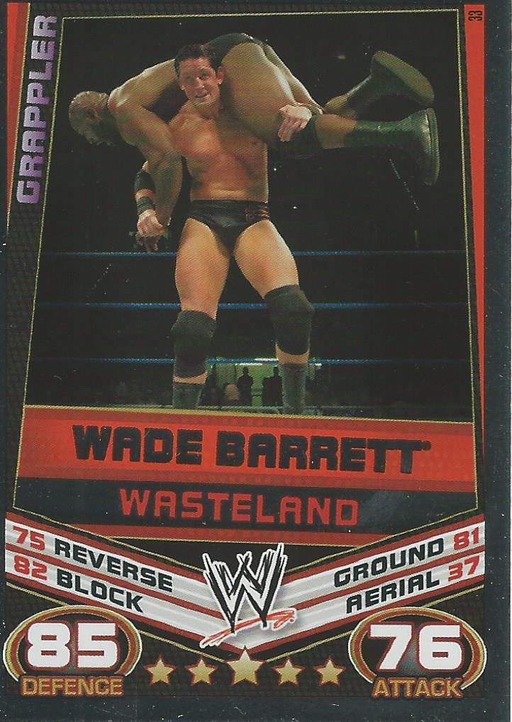 WWE Topps Slam Attax Rebellion 2012 Trading Card Wade Barrett No.33