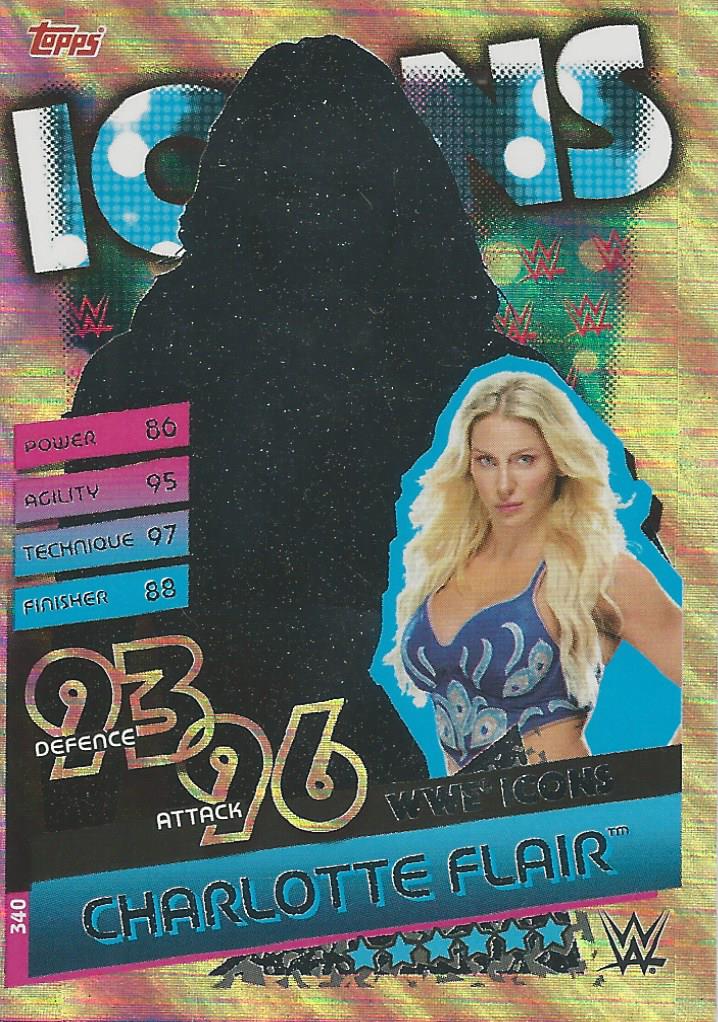 WWE Topps Slam Attax Reloaded 2020 Trading Card Charlotte Flair No.340