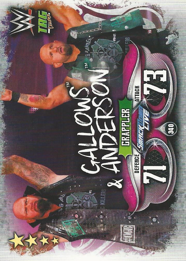 WWE Topps Slam Attax Live 2018 Trading Card Gallows & Anderson No.340