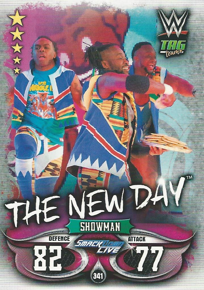 WWE Topps Slam Attax Live 2018 Trading Card The New Day No.341