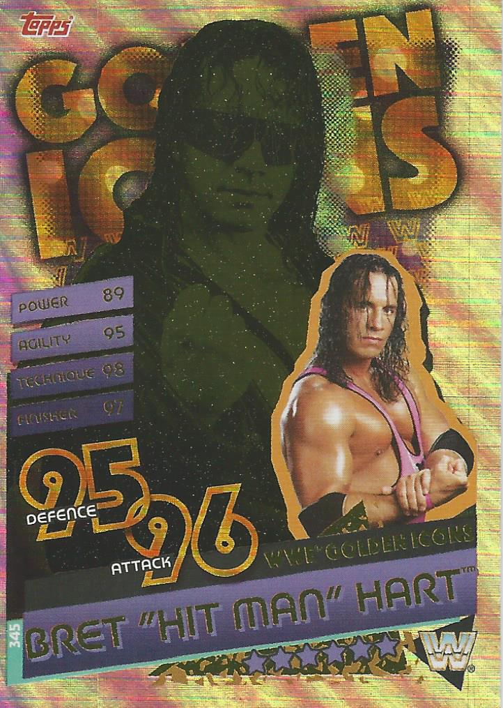 WWE Topps Slam Attax Reloaded 2020 Trading Card Bret Hitman Hart No.345