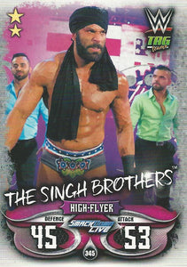 WWE Topps Slam Attax Live 2018 Trading Card The Singh Brothers No.345