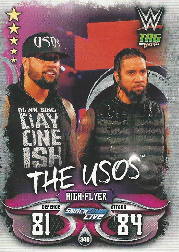 WWE Topps Slam Attax Live 2018 Trading Card The Usos No.346