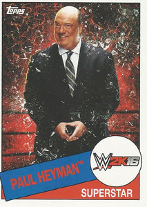 WWE Topps Heritage 2015 Trading Card Paul Heyman 2K16 6 of 8